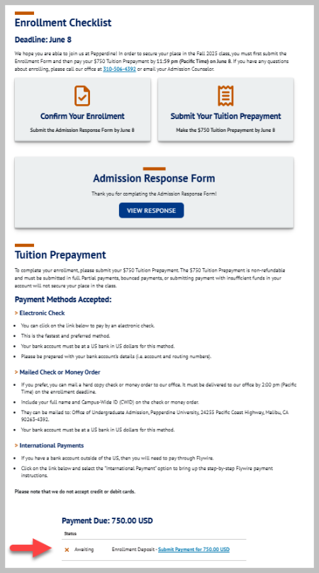Tuition Prepayment Instructions