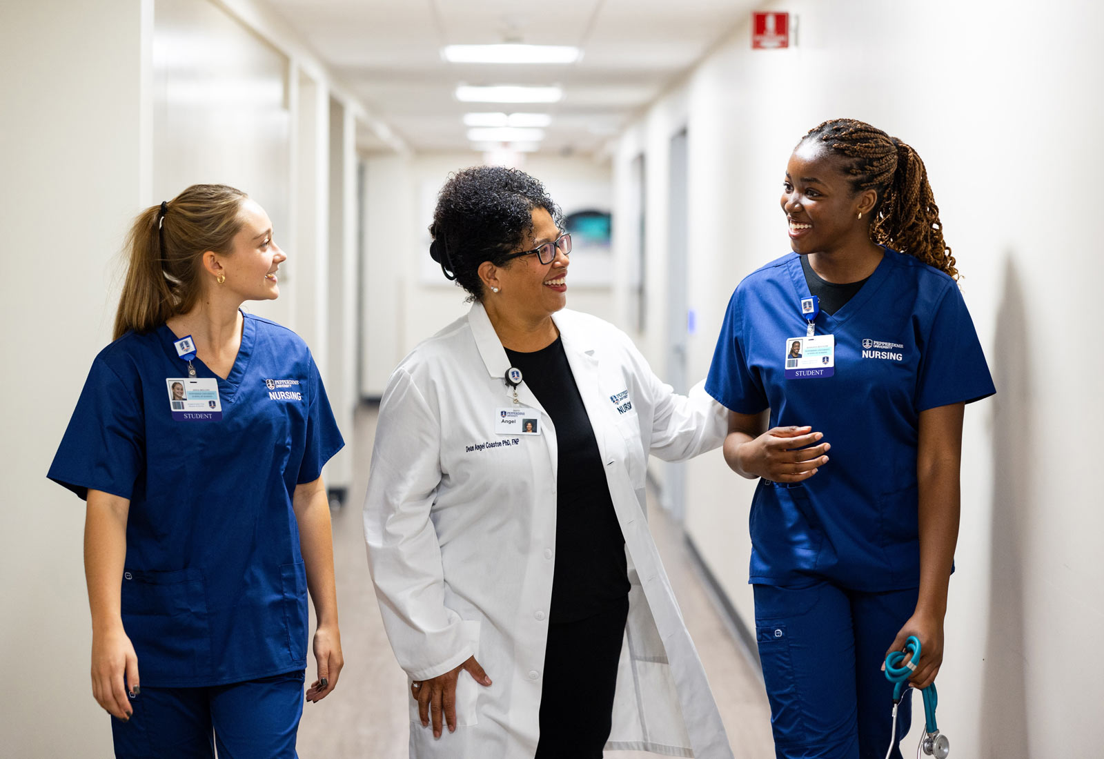 Pepperdine nursing students with Dr. Coaston