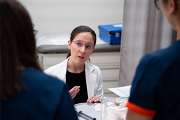 Dean Leah Fullman instructs students
