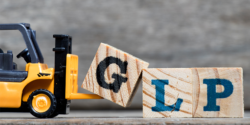 childen building blocks with letter GLP