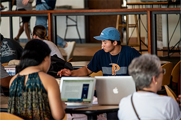 Pepperdine students studying