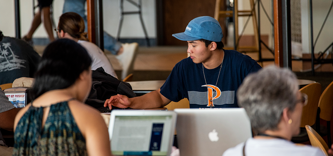 Pepperdine students studying