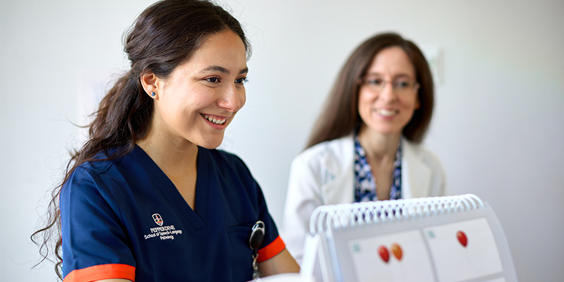 SLP student and SLP teacher